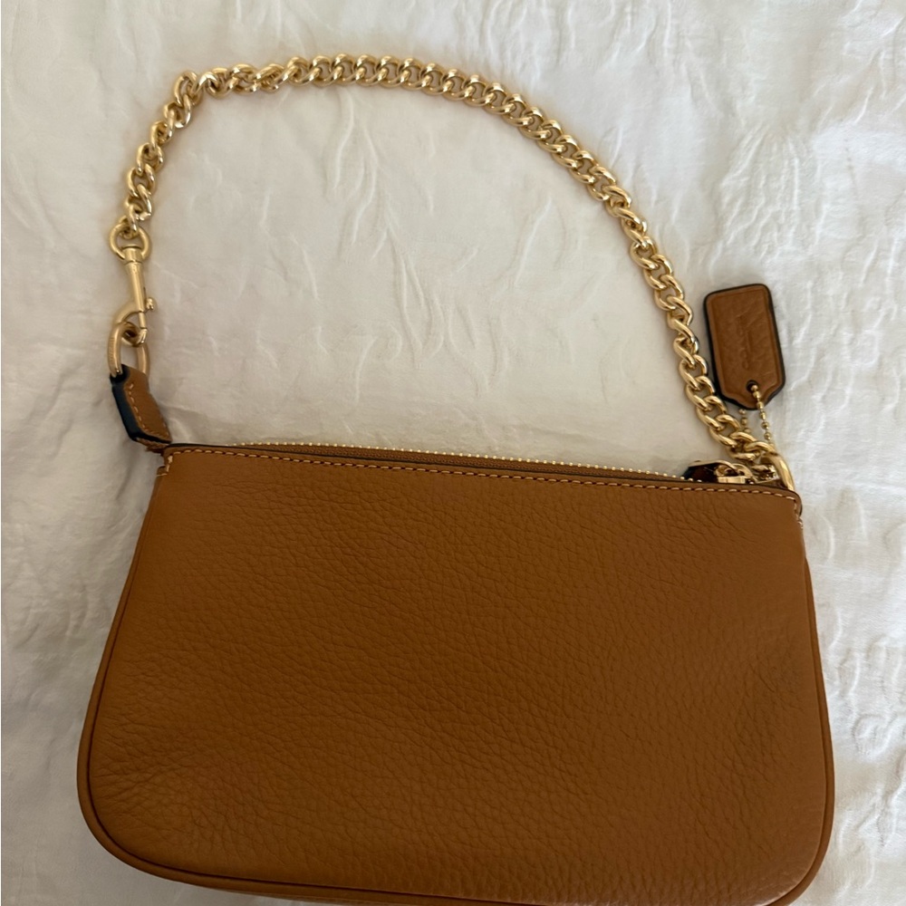 Coach Brown Leather Wristlet Bag - Picture 3 of 7